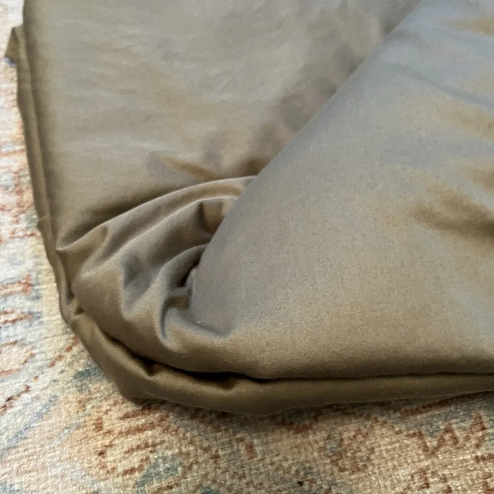 Royal Velvet Taupe Twin Duvet Cover Set Button Closure